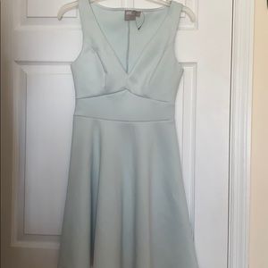 👗NEW ASOS Light Blue V-Neck Skater Dress